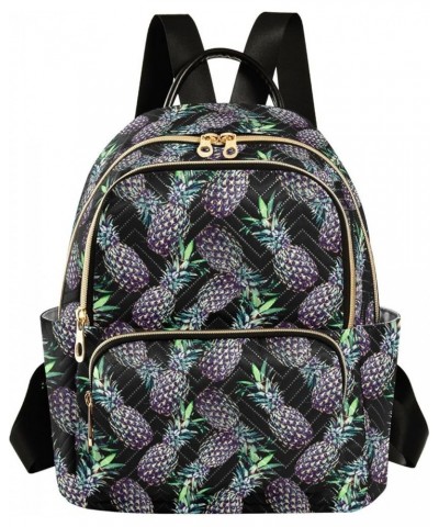 Retro Pineapple Women's Backpack Purse Causal Daypack Work Travel College Business Trip Bag Shoulder Bag Medium $19.43 Backpacks