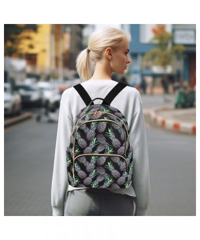 Retro Pineapple Women's Backpack Purse Causal Daypack Work Travel College Business Trip Bag Shoulder Bag Medium $19.43 Backpacks