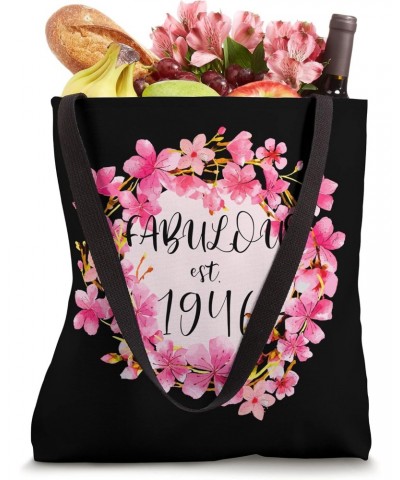 Women 76 Years Old Fabulous Since 1946 Happy 76th Birthday Tote Bag $16.80 Totes