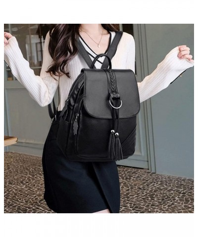 Women's Fashion Backpack PU Purses Multipurpose Design Handbags and Shoulder Bag Top Handle Bag (Color : Black, Size : 30 * 2...