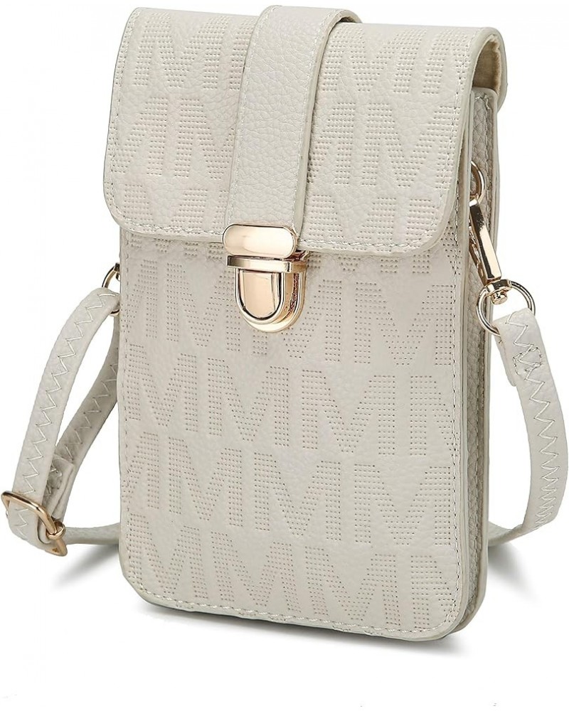 MKF Small Crossbody Cell Phone Purse Wallet for Women – PU Leather Cellphone Bag – Case with Shoulder Strap Beige Ulla $13.50...