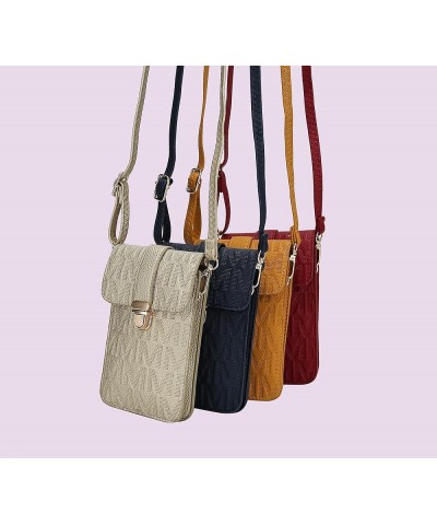 MKF Small Crossbody Cell Phone Purse Wallet for Women – PU Leather Cellphone Bag – Case with Shoulder Strap Beige Ulla $13.50...