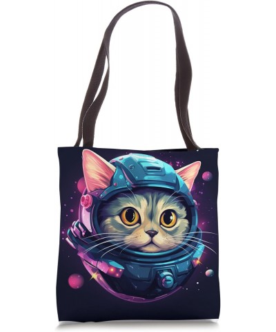 Spaceship Cat galaxy space Cat Alien Kitty Mom Dad Tote Bag $13.07 Totes