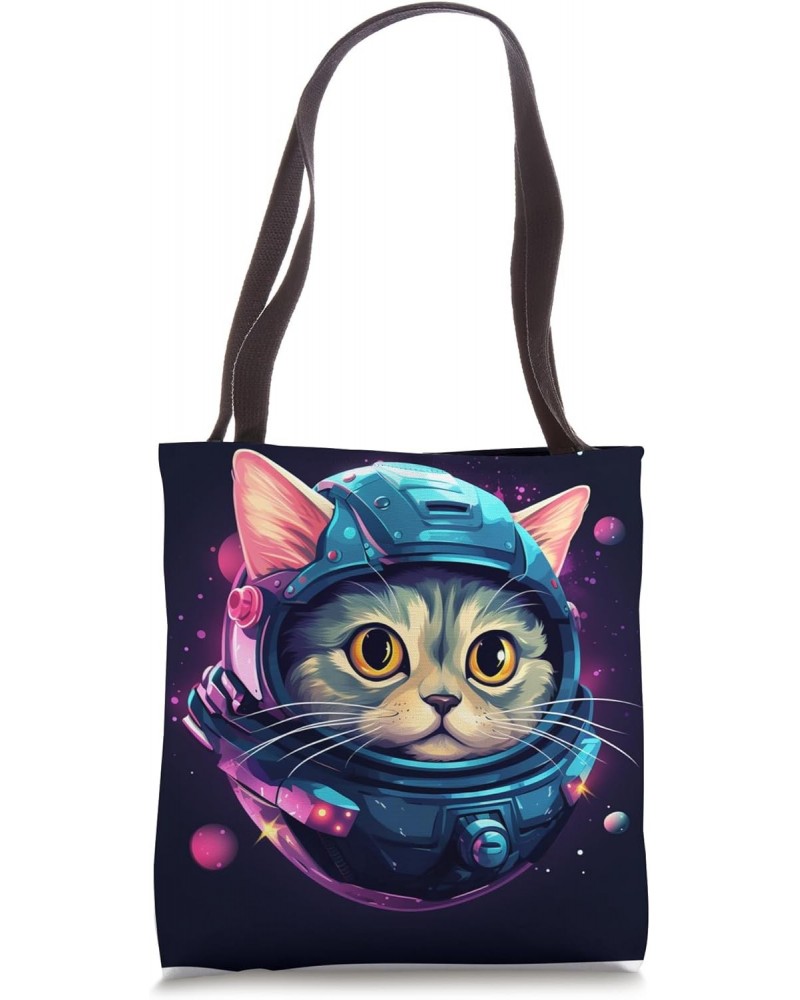 Spaceship Cat galaxy space Cat Alien Kitty Mom Dad Tote Bag $13.07 Totes