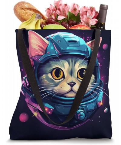 Spaceship Cat galaxy space Cat Alien Kitty Mom Dad Tote Bag $13.07 Totes