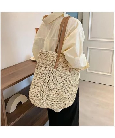 Straw Bag Large Woven Women Crossbody Summer Beach Tote Handbags Handle Shoulder Bag for Vacation (Color : H) N $13.69 Totes