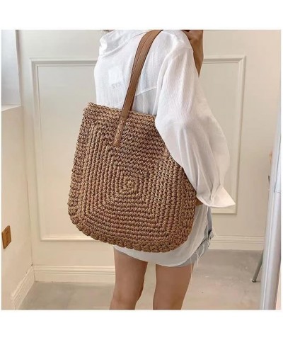 Straw Bag Large Woven Women Crossbody Summer Beach Tote Handbags Handle Shoulder Bag for Vacation (Color : H) N $13.69 Totes