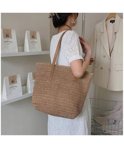 Straw Bag Large Woven Women Crossbody Summer Beach Tote Handbags Handle Shoulder Bag for Vacation (Color : H) N $13.69 Totes