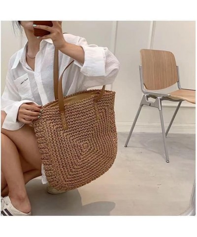 Straw Bag Large Woven Women Crossbody Summer Beach Tote Handbags Handle Shoulder Bag for Vacation (Color : H) N $13.69 Totes