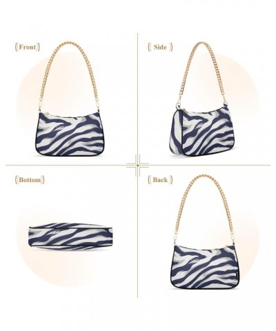 Women Chain Shoulder Purse Bag With Zipper Zebra Print Print, Animal Skin Hobo Tote Clutch Handbags with Chain Strap $18.59 T...