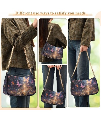 Women Handbag Purses Butterflies in The Light Chain Shoulder bag Chain Clutch Tote Handbags Hobo Shoulder Bag Pattern 211 $14...