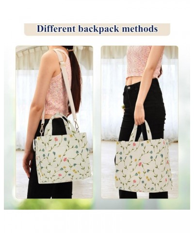 Green Pink Floral Pattern Women's Tote Handbags Top Handle Satchel Shoulder Bag Crossbody Bag for Office Travel M $16.49 Totes