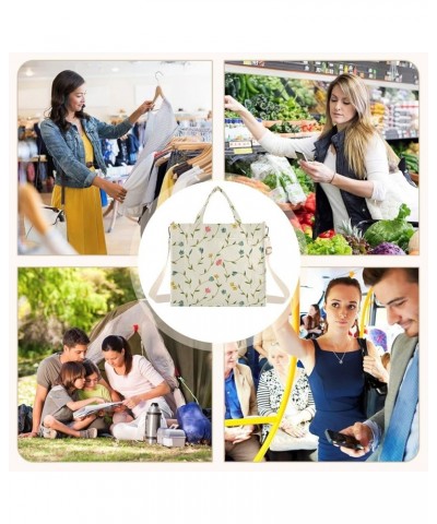 Green Pink Floral Pattern Women's Tote Handbags Top Handle Satchel Shoulder Bag Crossbody Bag for Office Travel M $16.49 Totes