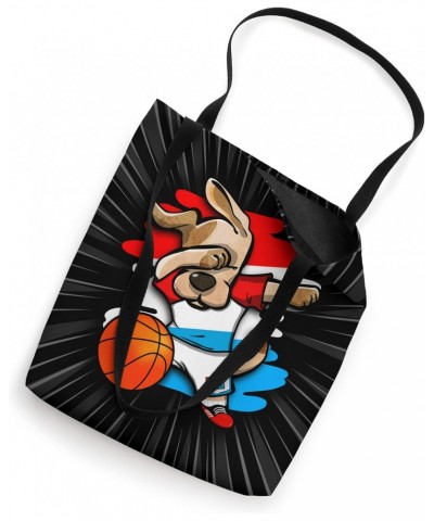 Dabbing Dog Luxembourg Basketball Fans Jersey Sport Lovers Tote Bag $12.23 Totes