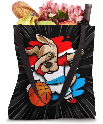 Dabbing Dog Luxembourg Basketball Fans Jersey Sport Lovers Tote Bag $12.23 Totes