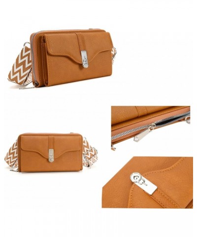 PU Leather Small Crossbody Bags for Women Cellphone Wallet Purses with Credit Card Slot Adjustable Strap-Brown $14.03 Crossbo...