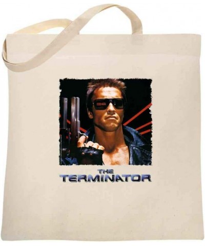 The Terminator Key Art Retro Action Movie Canvas Tote Bag Natural $10.99 Totes