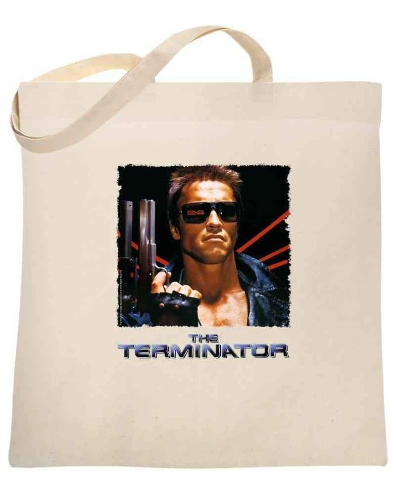 The Terminator Key Art Retro Action Movie Canvas Tote Bag Natural $10.99 Totes