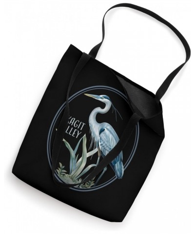 Skagit Valley WA Souvenir Birdwatching Heron Bird Blue Great Tote Bag $11.70 Totes