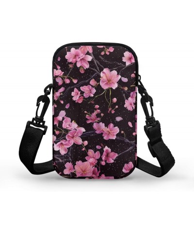 Womens Small Crossbody Bags Custom Cell Phone Purses Travel Pouch Shoulder Bag for Women Beautiful Plum Blossom $11.99 Crossb...