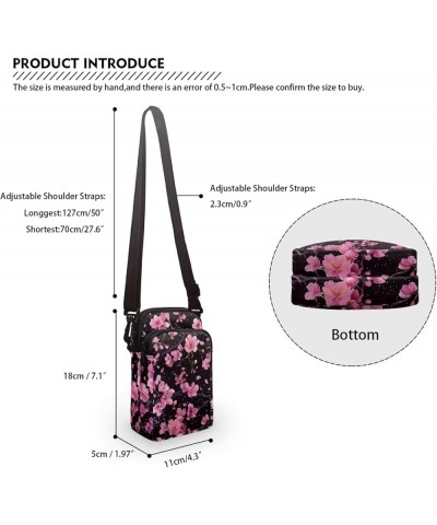 Womens Small Crossbody Bags Custom Cell Phone Purses Travel Pouch Shoulder Bag for Women Beautiful Plum Blossom $11.99 Crossb...