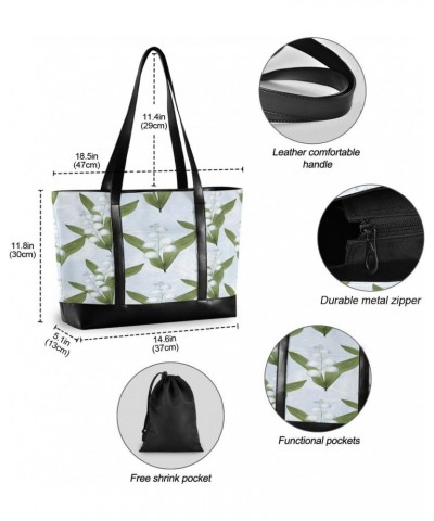 Women's Tote Shoulder Bag Lilies Of The Valley Rainbow Flag Capacity Handbag $24.63 Shoulder Bags