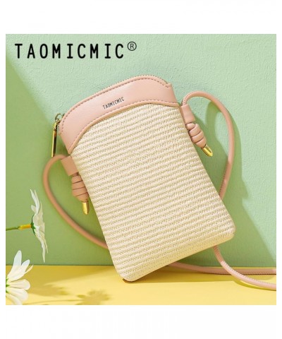 Crossbody Phone Bag for Women Straw Purse Wallet Ladies Cross Body Mini Handbags Clutch Green $12.39 Totes