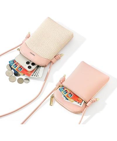 Crossbody Phone Bag for Women Straw Purse Wallet Ladies Cross Body Mini Handbags Clutch Green $12.39 Totes