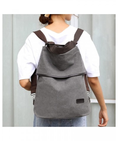 Canvas Shoulder Bag Hobo Bag Multifunctional Backpack, School Work Travel Ladies Handbag Wallet (Purple) Beige $21.55 Backpacks