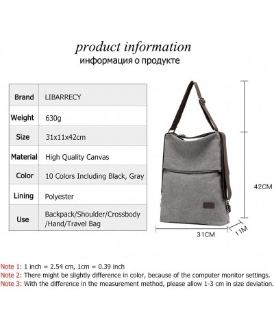 Canvas Shoulder Bag Hobo Bag Multifunctional Backpack, School Work Travel Ladies Handbag Wallet (Purple) Beige $21.55 Backpacks