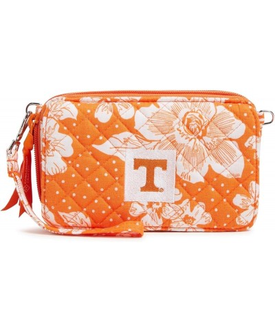 Cotton All in One Crossbody Purse with RFID Protection Orange/White Rain Garden With University of Tennessee - Recycled Cotto...