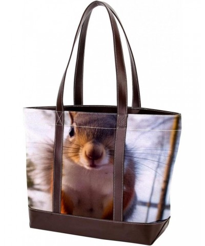 Large Tote Bags for Women, Faux Leather Strap and Bottom, Canvas Shoulder Bag Handbag, cute animal $27.33 Totes