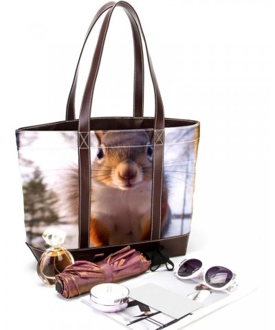 Large Tote Bags for Women, Faux Leather Strap and Bottom, Canvas Shoulder Bag Handbag, cute animal $27.33 Totes