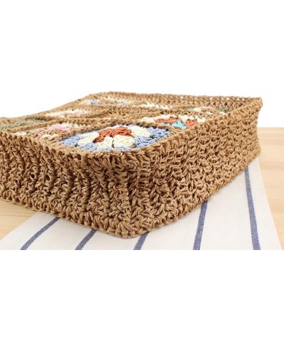 Straw Tote Bag for Women Summer Woven Aesthetic Hobo Bag Crochet Straw Beach Floral Shoulder Bag Casual Crossbody Bag Beige $...