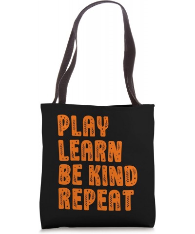 Play Learn Be Kind Repeat Plant Lovers Unity Day 2023 Orange Tote Bag $11.25 Totes