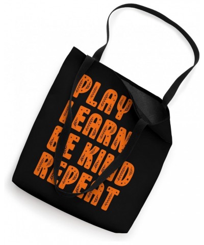 Play Learn Be Kind Repeat Plant Lovers Unity Day 2023 Orange Tote Bag $11.25 Totes