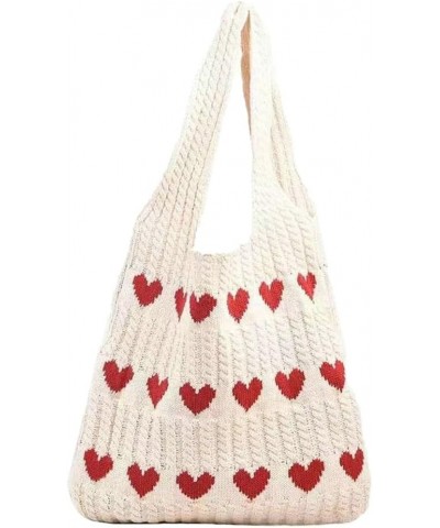 Knit Purse Tote Bags for Women Knit Shoulder Bag Chic Purses Simple Hobo Bag 2024 Blue $11.26 Totes