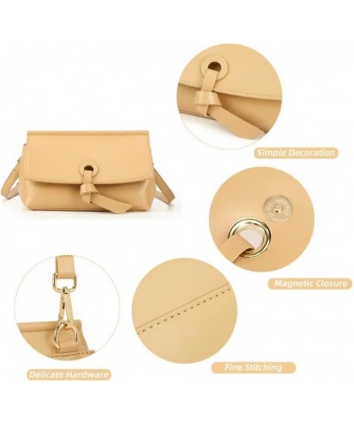 Shoulder Bag for Women Leather Designer Crossbody Handbag Elegant Flap Purse and Satchel Minimalist Evening Bag Yellow $26.46...