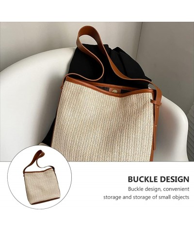 Fashionable Straw Woven Bag Large- capacity Woven Shoulder Bag for Storage Beige $10.62 Shoulder Bags