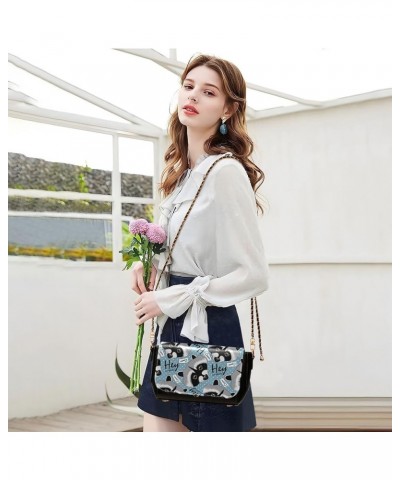 Crossbody Bags for Women Trendy Women's Black Shoulder Bag Small PU Leather Flap Cross Body Bag Handbags Pattern6 $18.03 Cros...