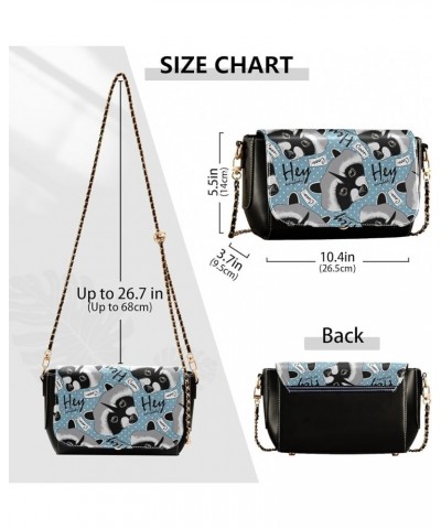 Crossbody Bags for Women Trendy Women's Black Shoulder Bag Small PU Leather Flap Cross Body Bag Handbags Pattern6 $18.03 Cros...