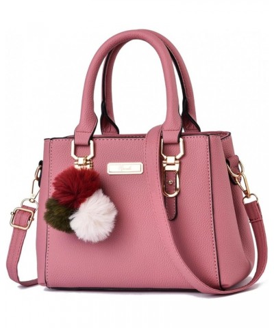 Crossbody Purses and Handbags for Women Leather Tote Top Handle Satchel Shoulder Bags Casual Trendy Crossbody Bags Pink $16.5...