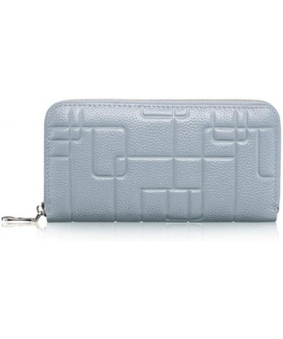 Womens Wallet Ladies Genuine Leather Zipper Clutch Purse Card Holder Travel Blue $11.99 Wallets