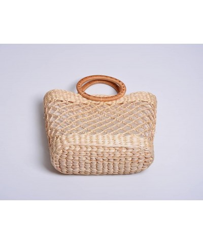 Handwoven Rattan Bag for Women, Handmade Handbag Purse Straw Bag Shoulder Bag Beach Style Yellow-large $15.00 Shoulder Bags