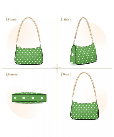 Green White Polka Dot Purse Handbags for Women Women's Handbag Green White Polka Dot $15.19 Shoulder Bags