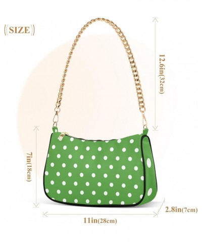 Green White Polka Dot Purse Handbags for Women Women's Handbag Green White Polka Dot $15.19 Shoulder Bags