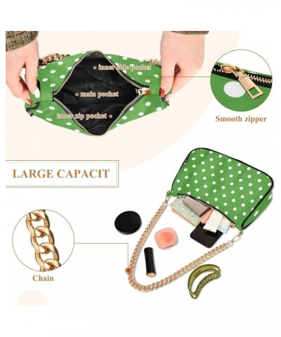 Green White Polka Dot Purse Handbags for Women Women's Handbag Green White Polka Dot $15.19 Shoulder Bags