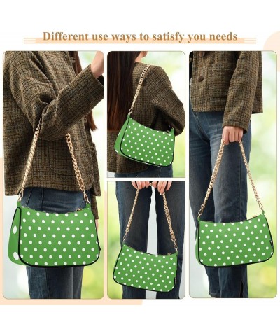 Green White Polka Dot Purse Handbags for Women Women's Handbag Green White Polka Dot $15.19 Shoulder Bags