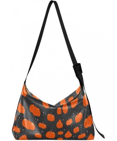 Halloween Pumpkins Soft PU Leather Shoulder Bag for Women Stylish Ladies Crossbody Purse with Zipper Closure Woven Bag for Sh...