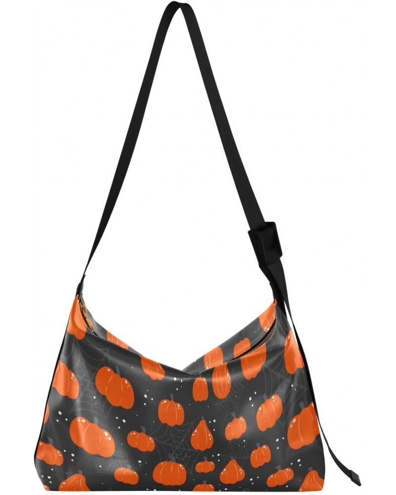 Halloween Pumpkins Soft PU Leather Shoulder Bag for Women Stylish Ladies Crossbody Purse with Zipper Closure Woven Bag for Sh...